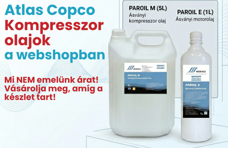 Kompresszor olajok még a tavalyi áron – csak a készlet erejéig