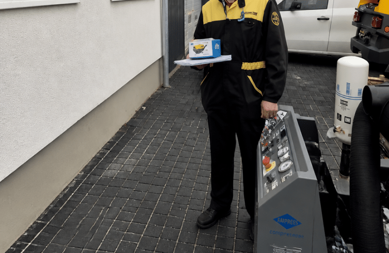 Atlas Copco gépátadás a való életben