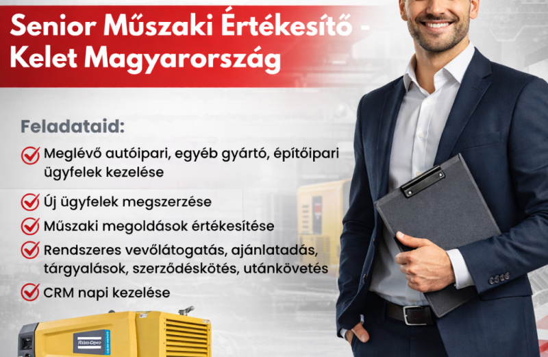 Senior Műszaki Értékesítő állás