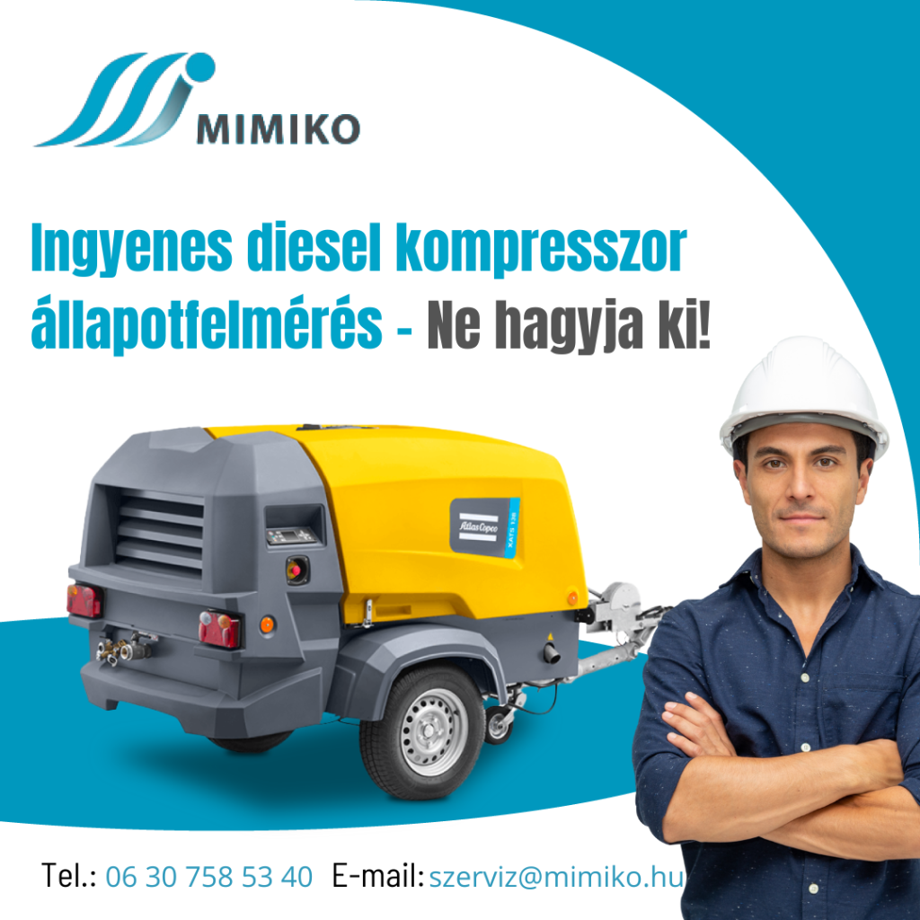  2025. május 30-ig ingyenes diesel kompresszor állapotfelmérés – ne hagyja ki!